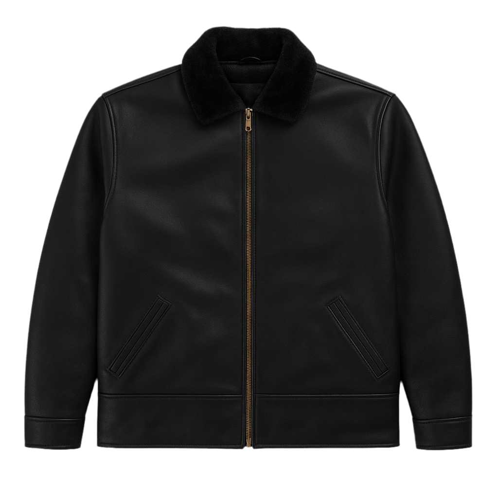 Heritage Bros. Luxe Aviator Leather Jacket